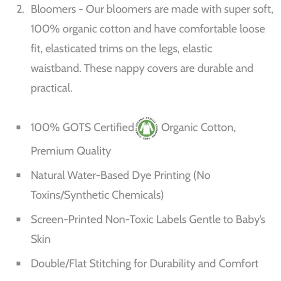 SET OF BABY ORGANIC DRESSES W/BLOOMERS (6-PC SET) - Picture 4 of 7